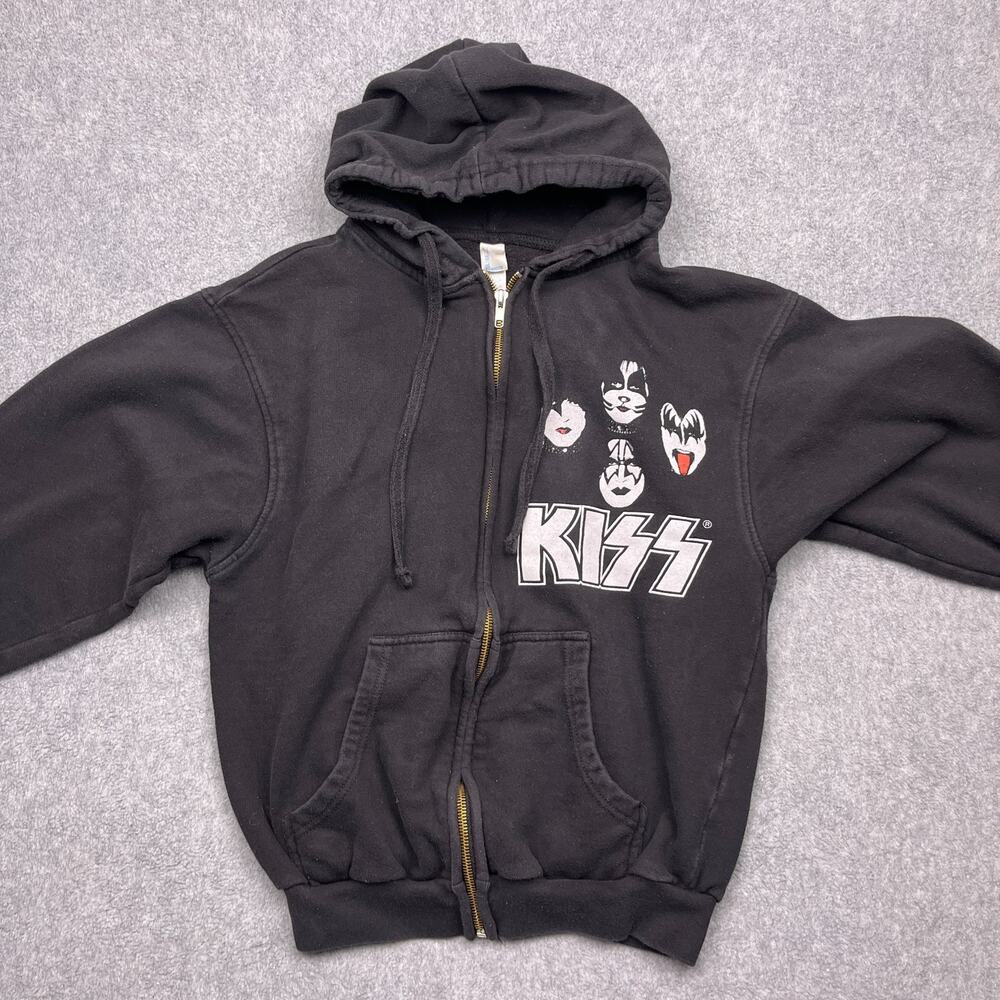 kiss alive 35 hoodie‎ mens small black full zip sweatshirt
